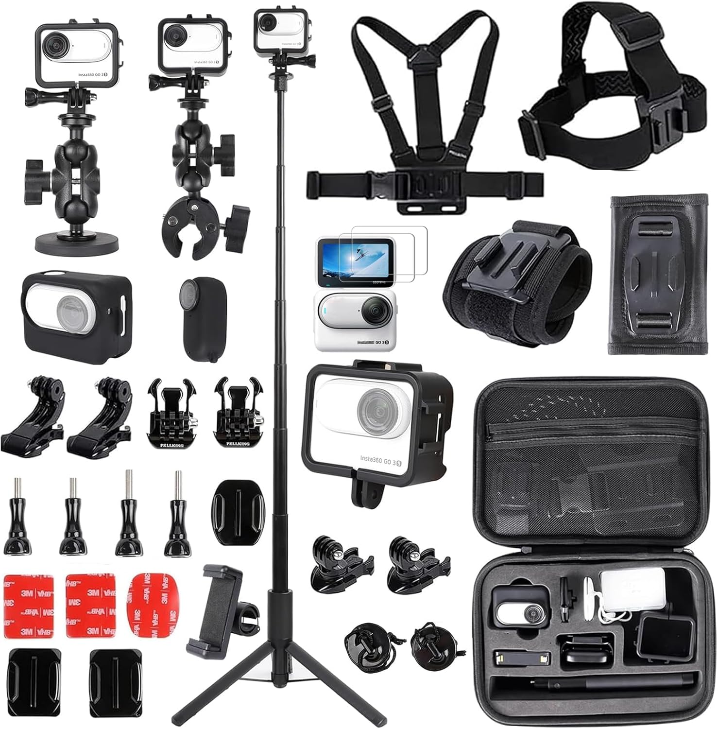 PellKing Accessories Kit for Insta360 Go 3/3S - Ultimate Gear