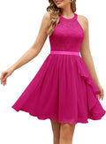 Wedtrend Women's Halter Ruffle A Line Cocktail Dress - Bridesmaid