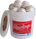Official League Recreational Use Practice Baseballs in Bucket