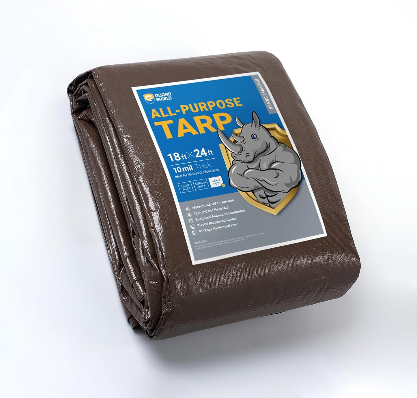GUARD SHIELD Heavy Duty Waterproof Tarp 18x24 Feet for Outdoor Use