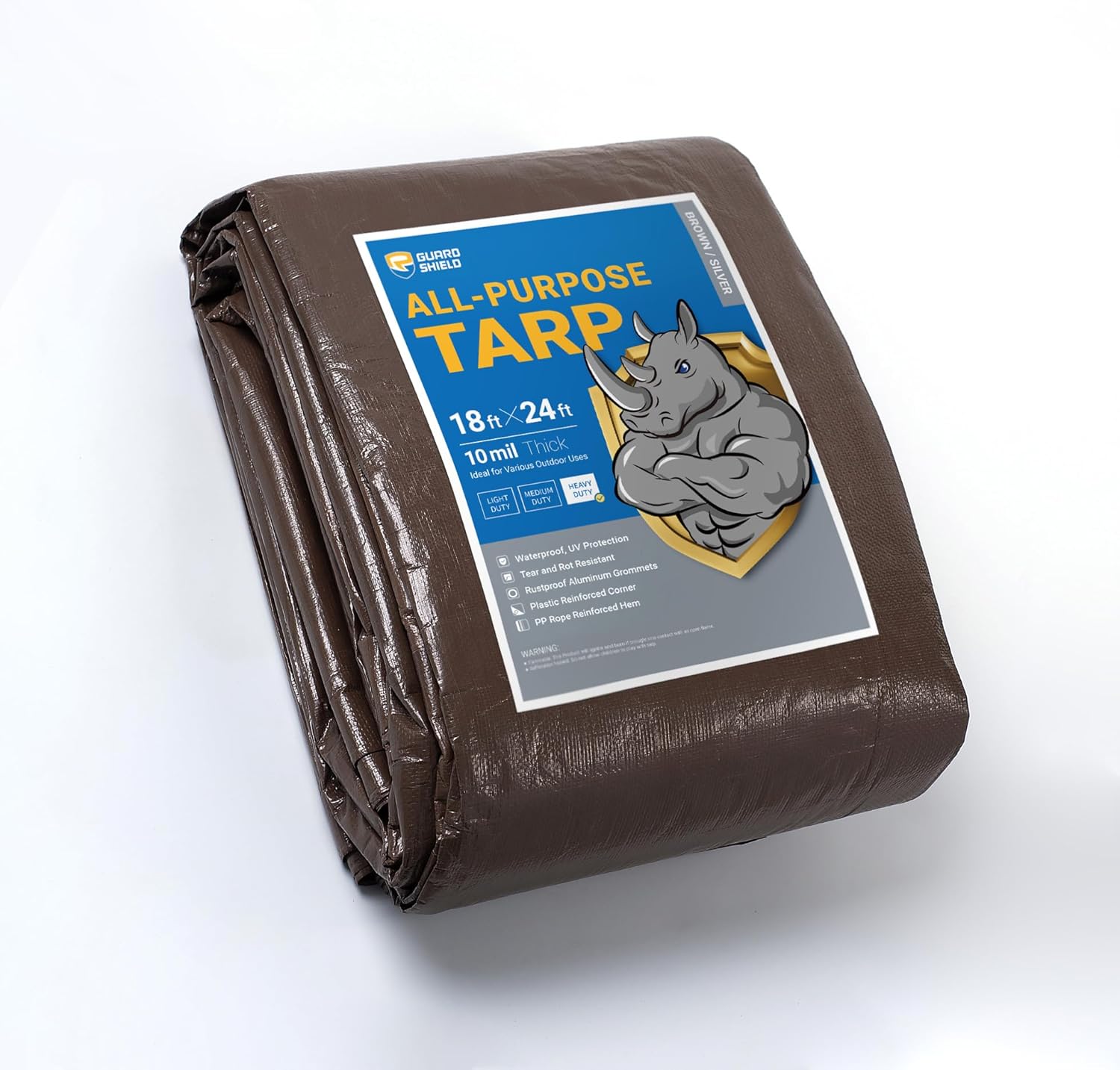 GUARD SHIELD Heavy Duty Waterproof Tarp 18x24 Feet for Outdoor Use