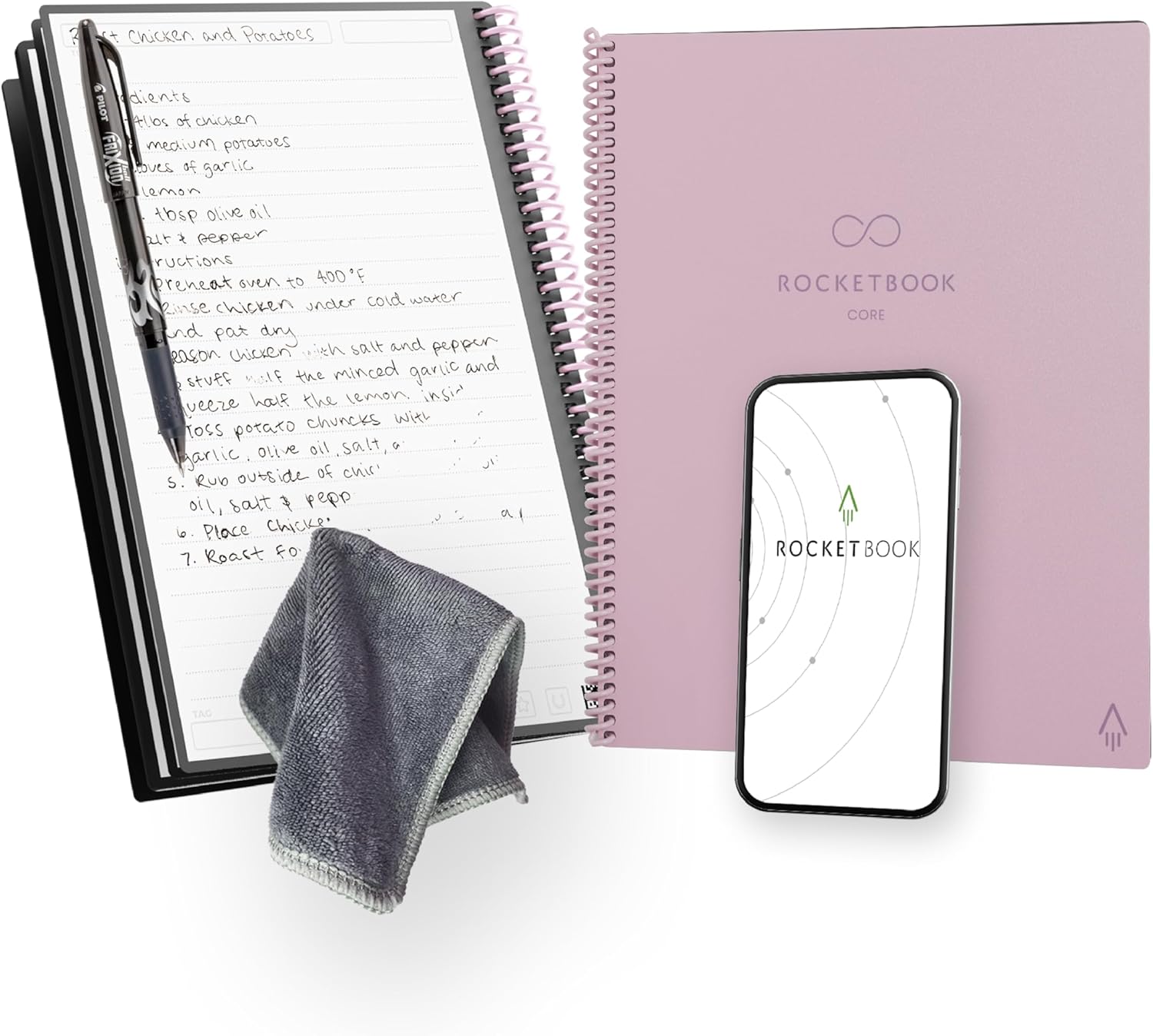 Rocketbook Pink Spiral Notebook - Reusable & App-Connected