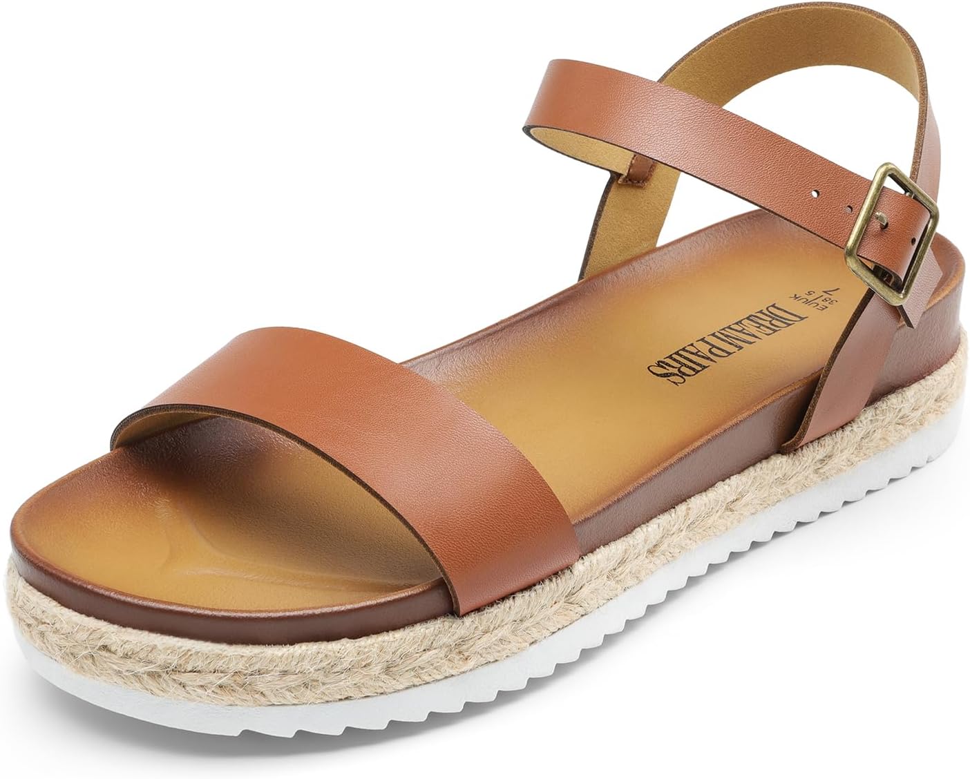 DREAM PAIRS Womens Open Toe Ankle Strap Flatform Wedge Sandals