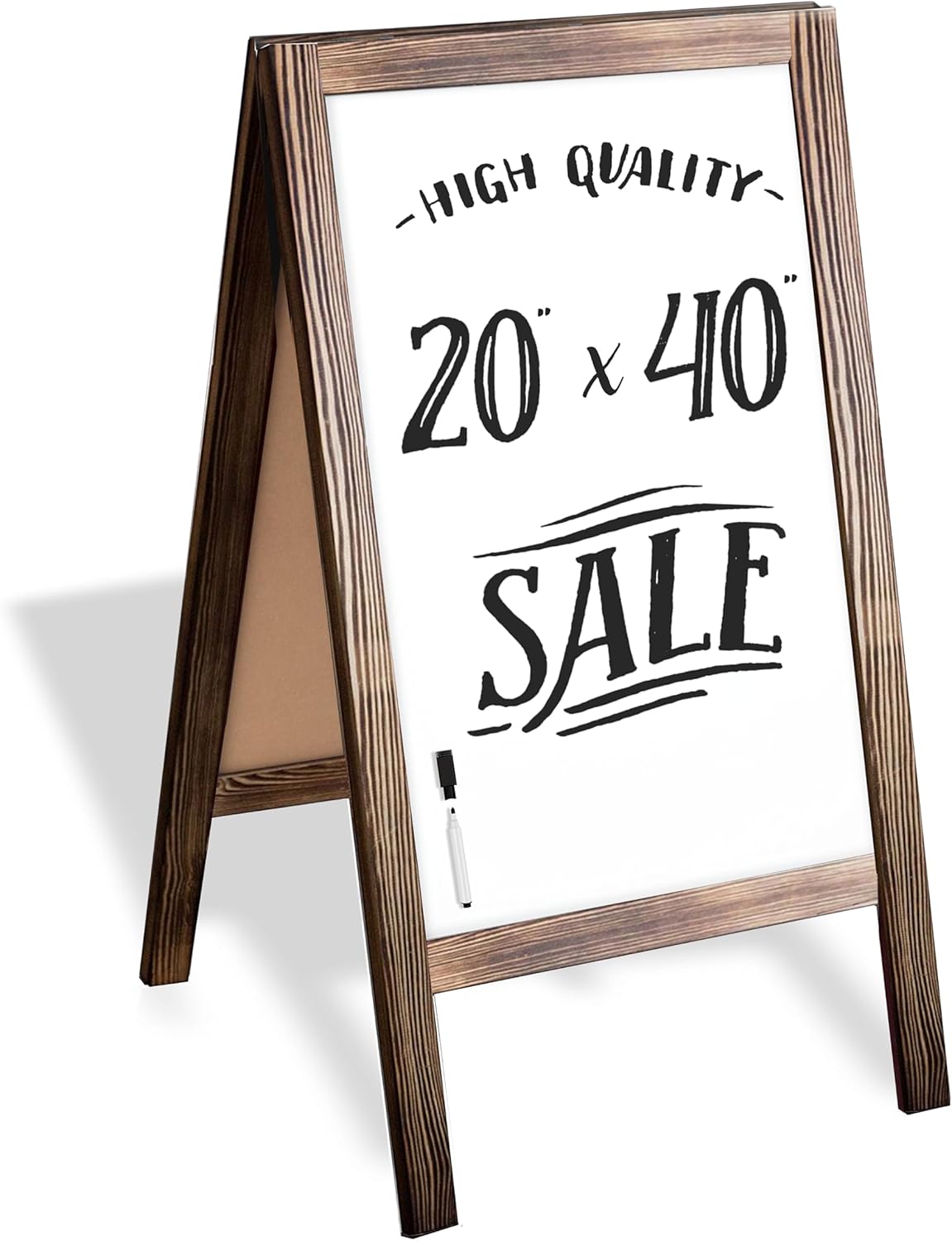 Ilyapa Wooden A-Frame Whiteboard Sign for Menus and Promotions