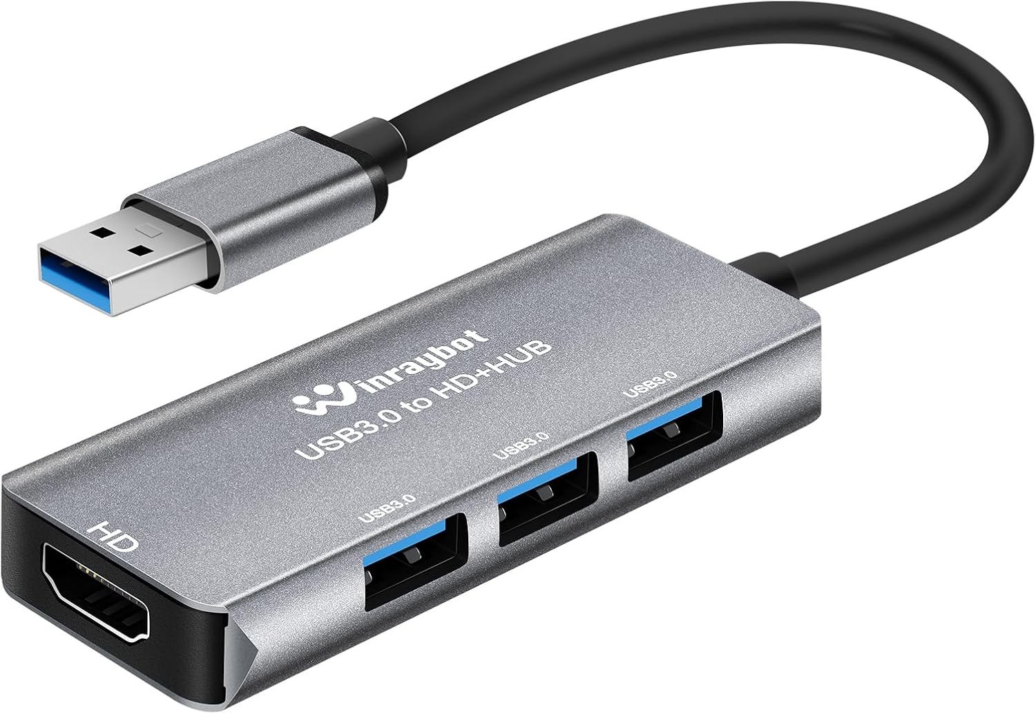 WinRaybot USB to HDMI Adapter for Monitor and USB Hub