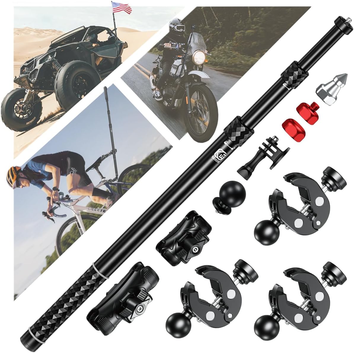 360 Rotating Motorcycle Camera Mount Kit by VAZESWIN