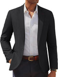 Men's Casual One Button Blazer - Lightweight Notched Lapel
