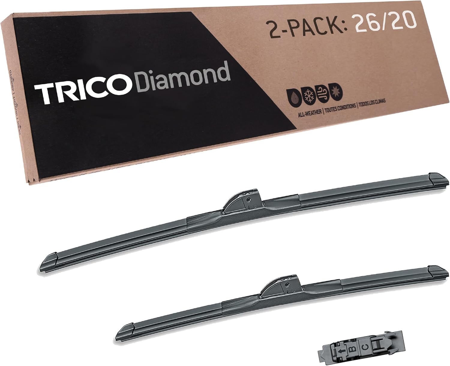 TRICO Diamond 26in + 20in Premium Automotive Wiper Blades Set