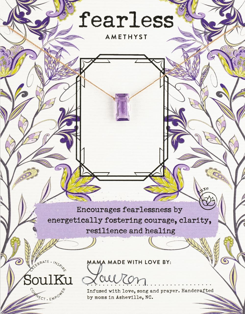 SoulKu Empowering Necklace with Healing Crystal for Strong Women