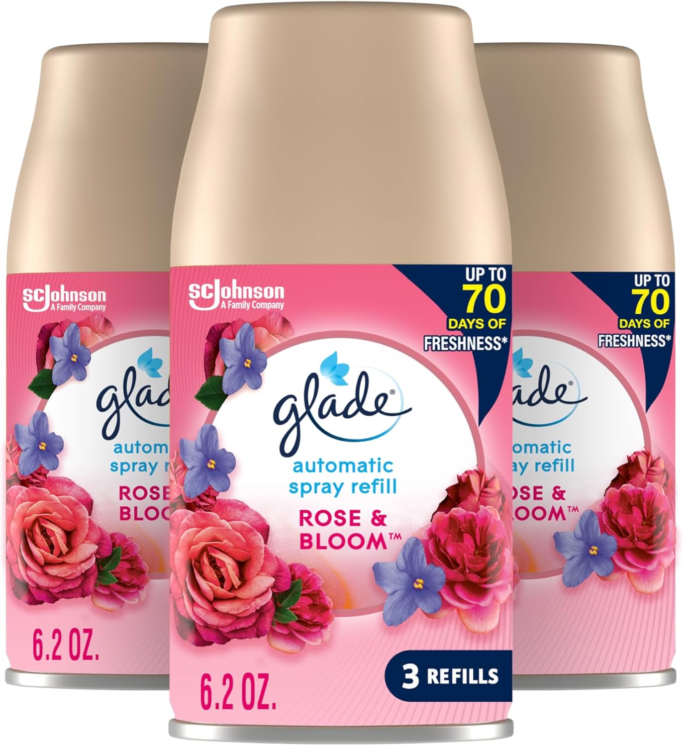 Glade Automatic Spray Refill for Home and Bathroom, 3 Count
