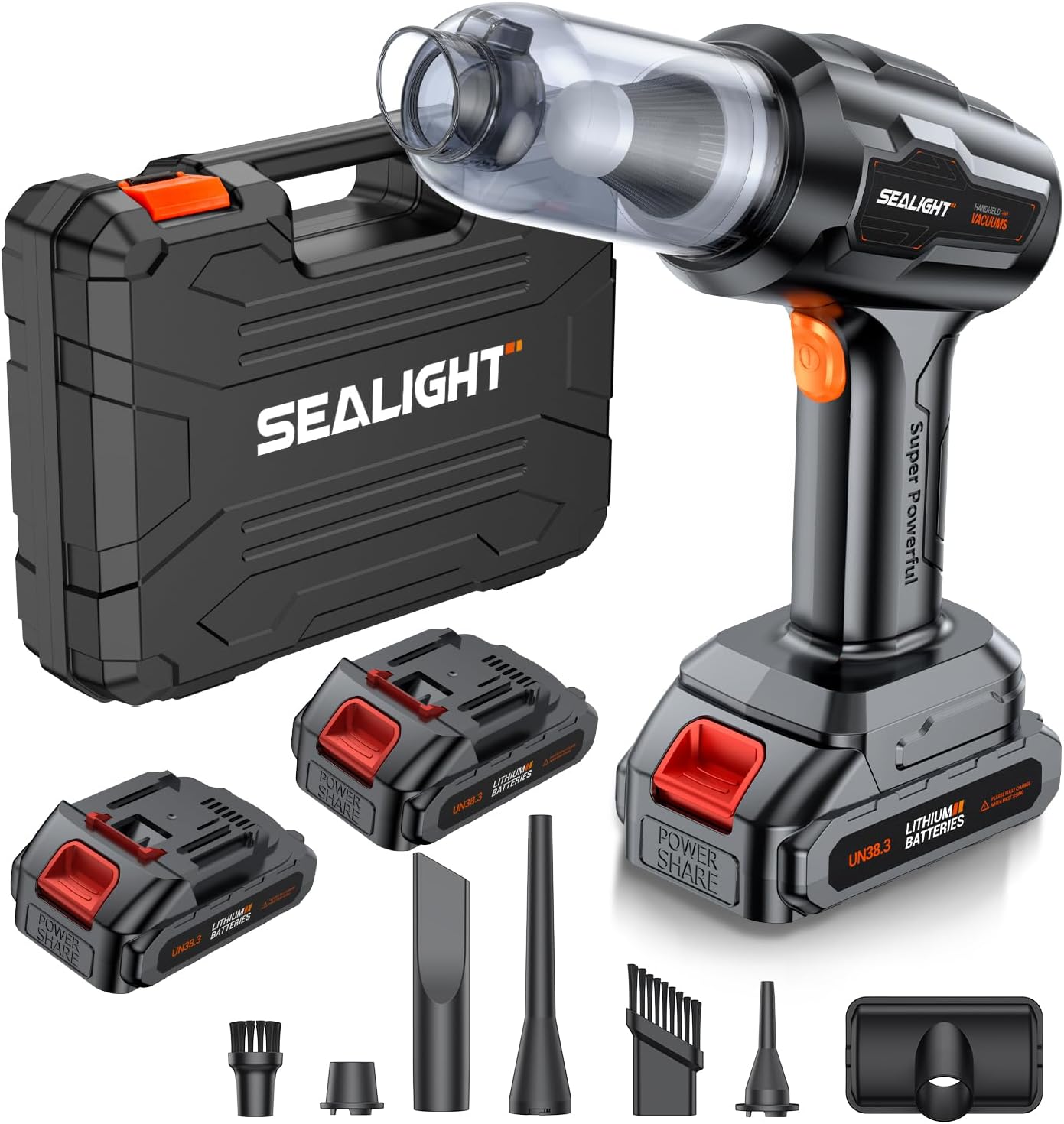 SEALIGHT 21000pa High Power Cordless Car Vacuum