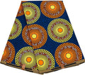 African Fabric 100% Cotton Ankara Kente Print 6 Yards - Vibrant Cloth