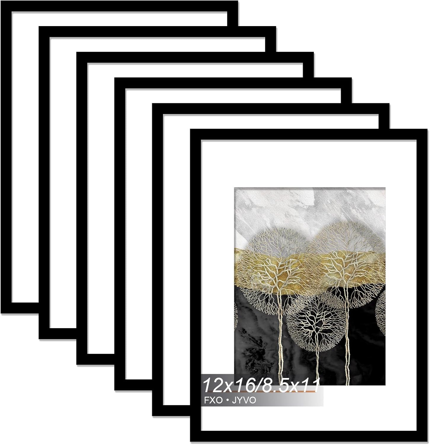 12x16 Picture Frame Set of 6 for Posters and Photos Display