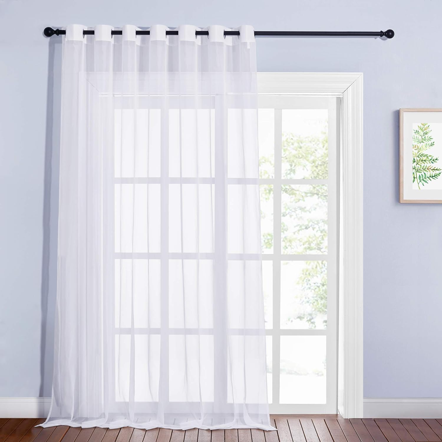 NICETOWN 100x108 White Sheer Voile Drape