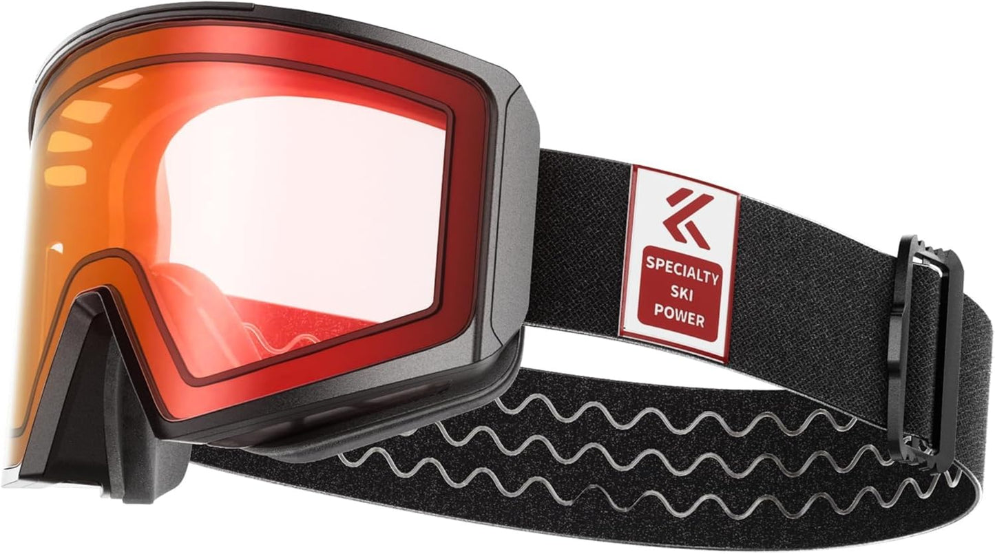 KAPVOE Photochromic Ski Goggles: Anti-fog Clarity