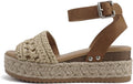 Soda Topic Women's Open Toe Ankle Strap Espadrilles - Cute Wedge