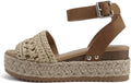 Soda Topic Open Toe Buckle Ankle Strap Espadrilles (Style CH4N)
