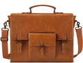 Leather Messenger Bag for Men 15.6 in Laptop - Waterproof Vintage