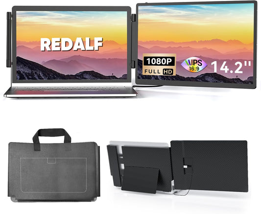 Redalf 14.2 FHD Portable Monitor: Extend Laptop Screen Easily