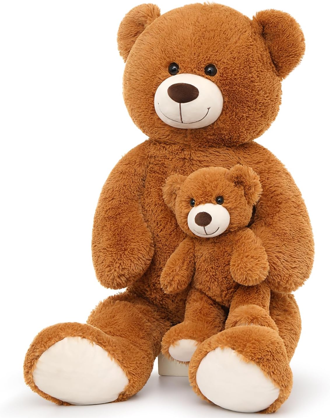 Muiteiur Giant 40in Teddy Bear - Adorable Mom & Baby Plush Toy