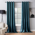 Blue Velvet Blackout Curtains 52 x 63 in 2-Pack - Room Darkening