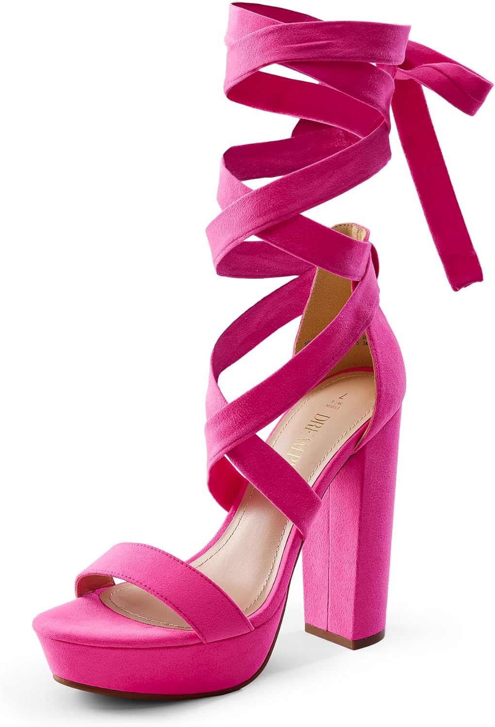 DREAM PAIRS Chunky Block Platform Heels for Women - Sexy Style
