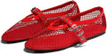 Coutgo Women's Stylish Mesh Ballet Flats for All-Day Comfort