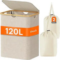 Lifewit 120L Laundry Basket with Lid - Large Foldable Clothes Hamper