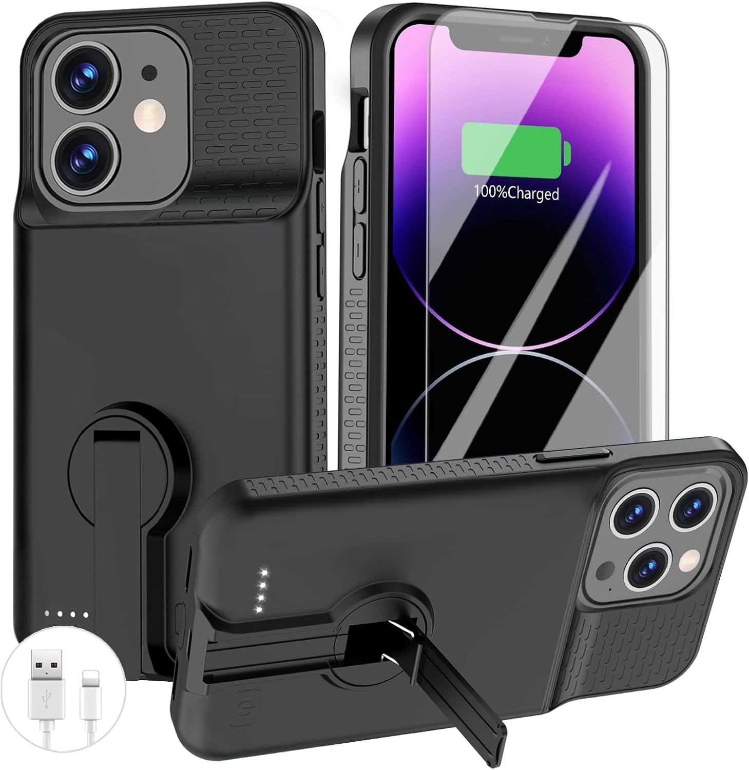 GIN FOXI 8000mAh Battery Case for iPhone 14 Pro Max/Plus