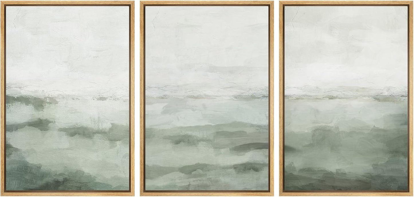 Sage Green Abstract Prints Minimalist Modern Wall Art Decor