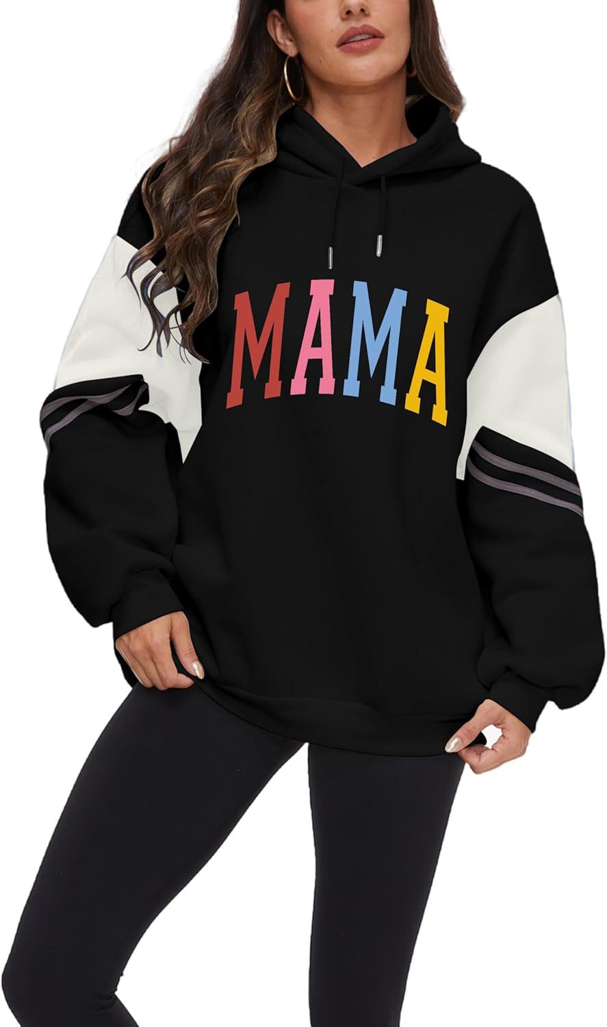 Cozy Oversized Mama Hoodie by Vivimeng