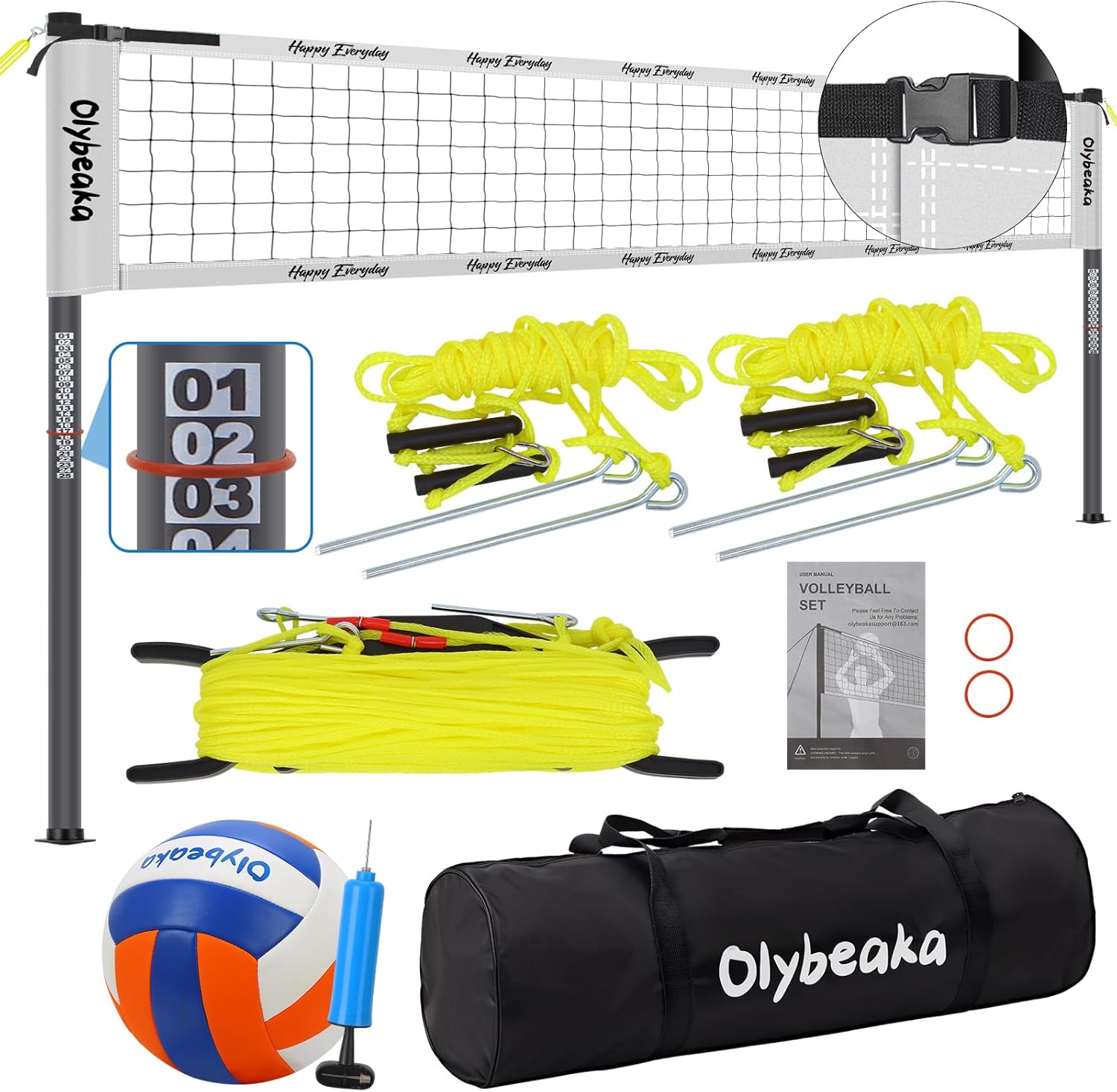 Professional Volleyball Net Set for Backyard and Beach Fun