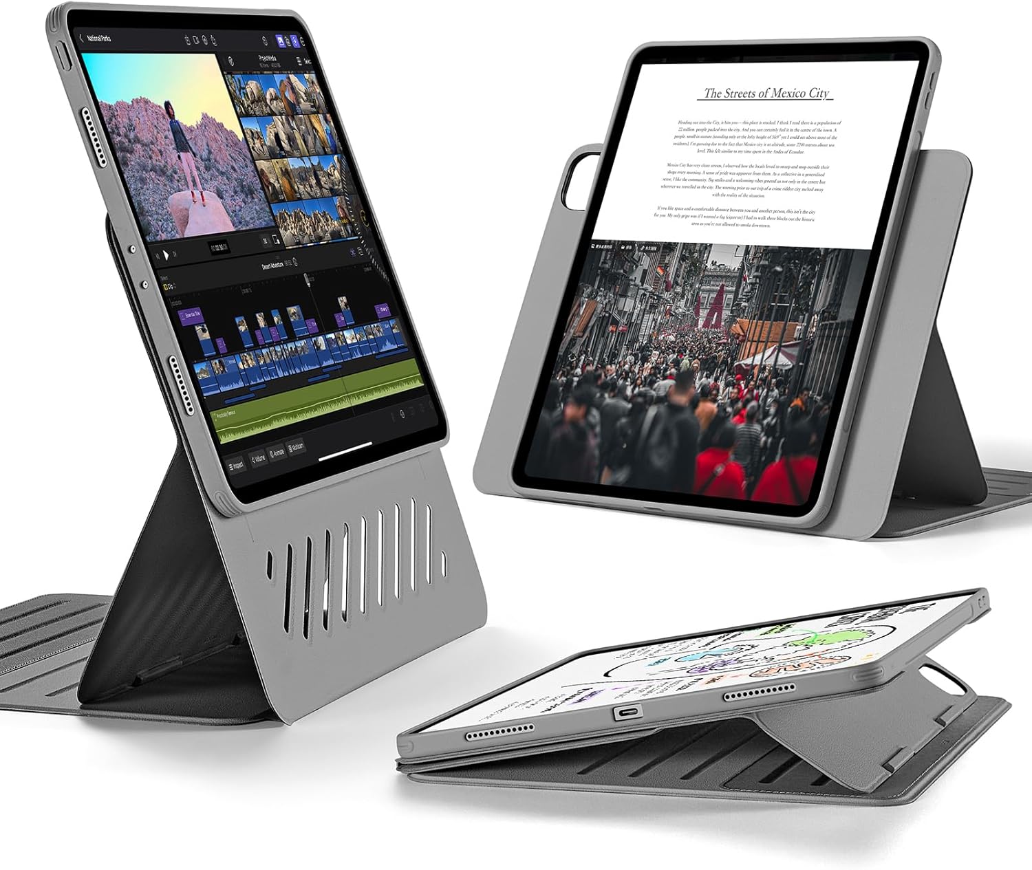 ESR iPad Pro 12.9 Case with Magnetic Cover and Adjustable Stand