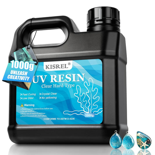 KISREL UV Resin Kit 1000g for Craft Jewelry Making Projects