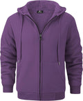 Hoodies for Men Heavyweight Fleece Full Zip Sherpa Lined - Cozy Layer