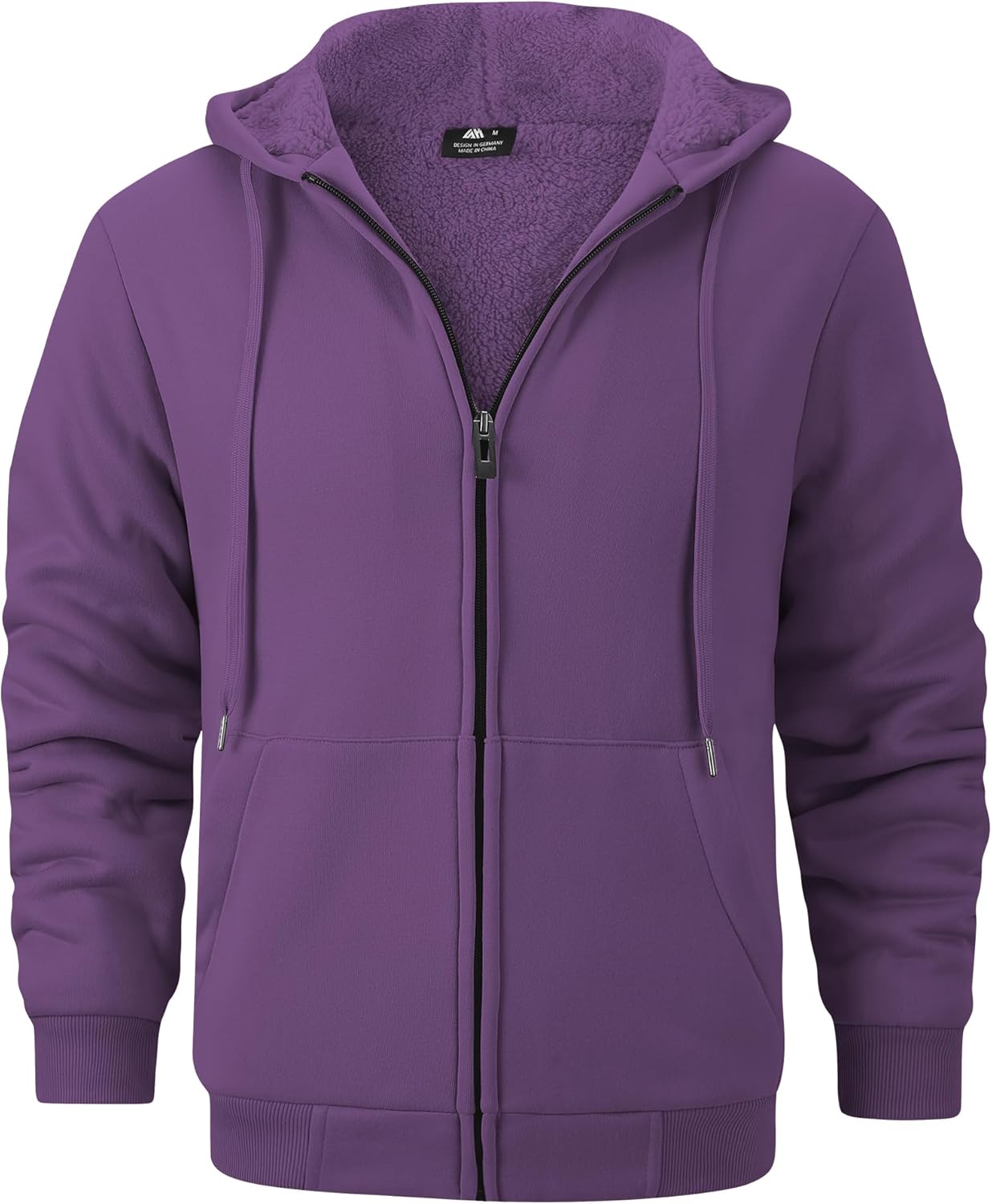 GEEK LIGHTING Heavyweight Fleece Hoodie for Men - Full Zip Up