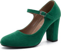 Women's Mary Jane Chunky Heel Closed Round Toe - 9cm Block Heel
