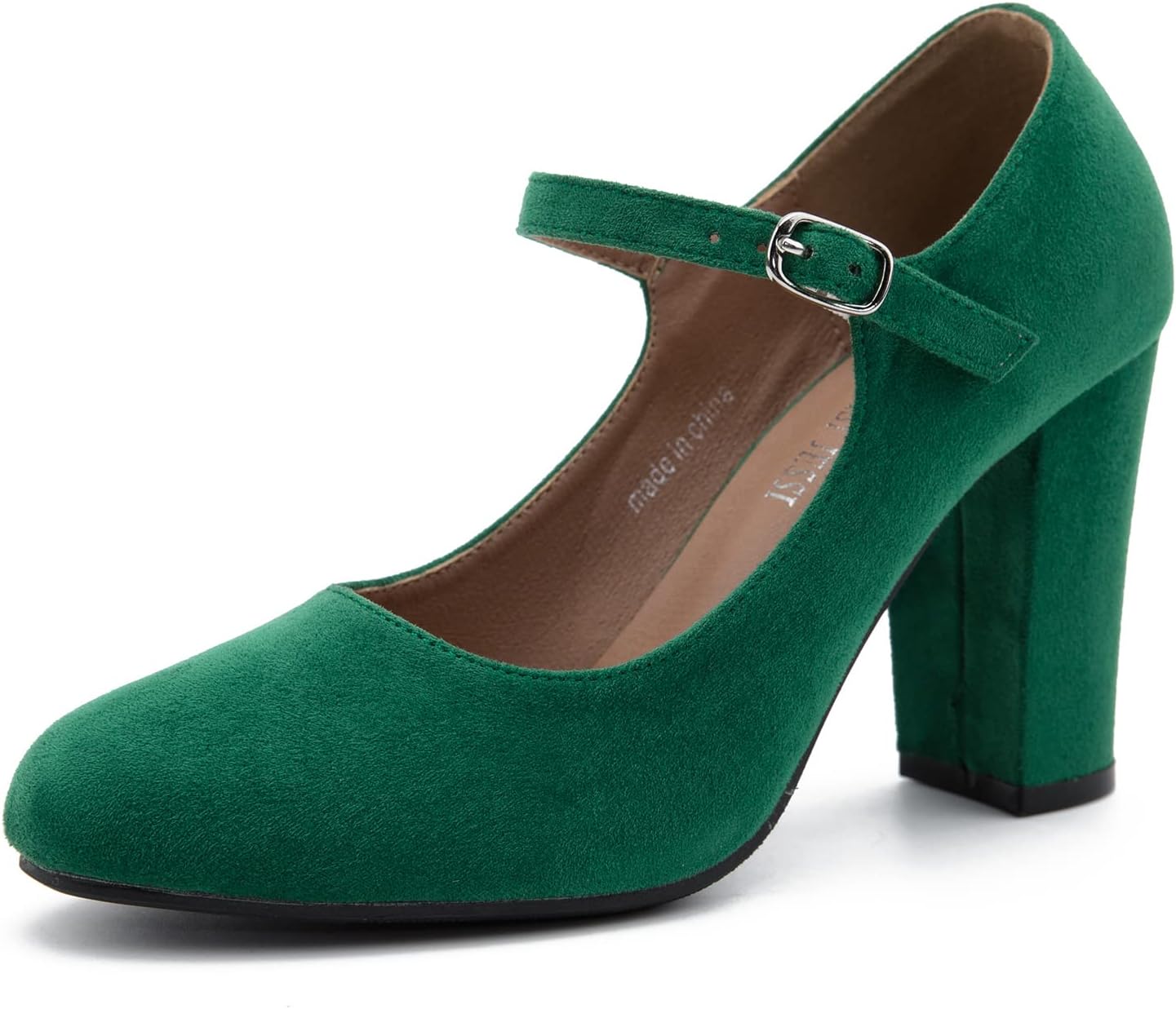 Women's Mary Jane Heels Closed Toe Chunky Heel Pumps for Style