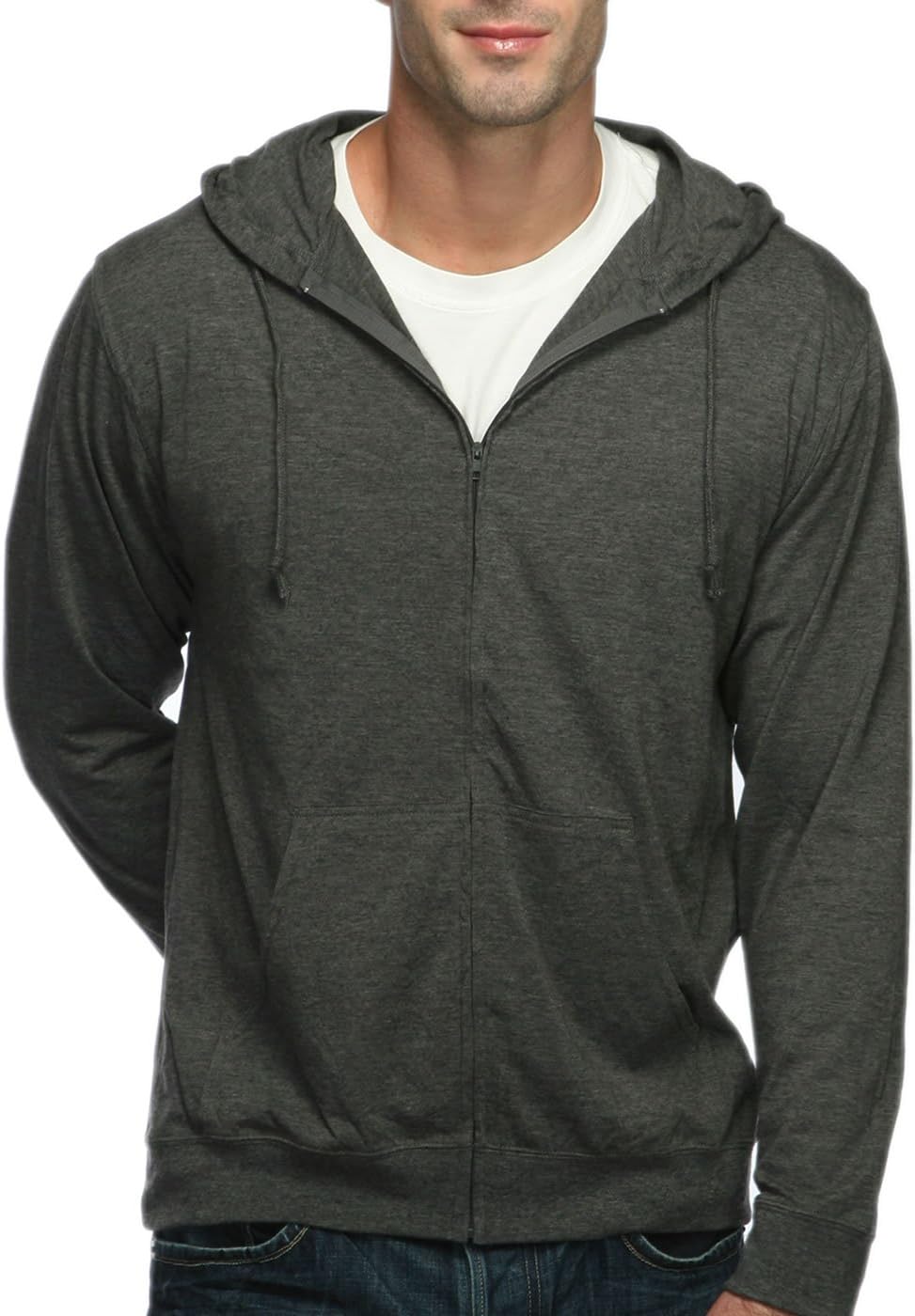 Ultra Light Cottonhood Zip Hoodie for Men | Soft & Stylish