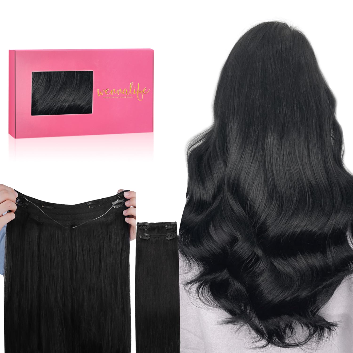 WENNALIFE Wire Hair Extensions for Natural Volume & Length