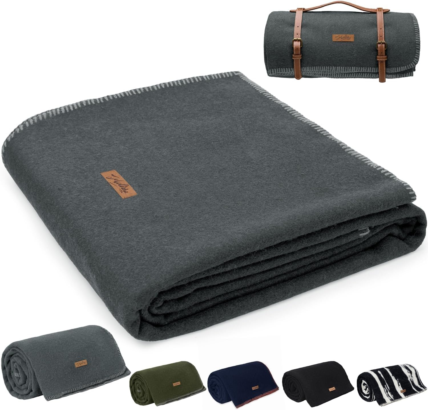 100% Wool Blanket for Camping, Outdoors, and Survival Kits