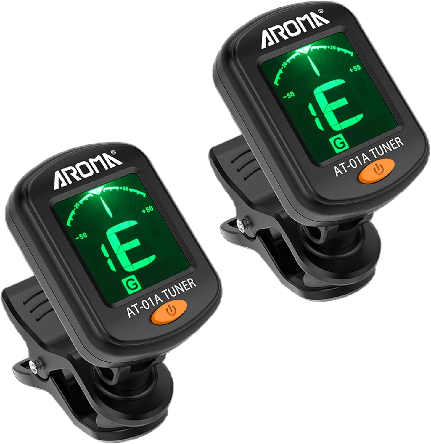 MEELAND Clip-On Guitar Tuner 2 Pack - Easy One-Button Operation!