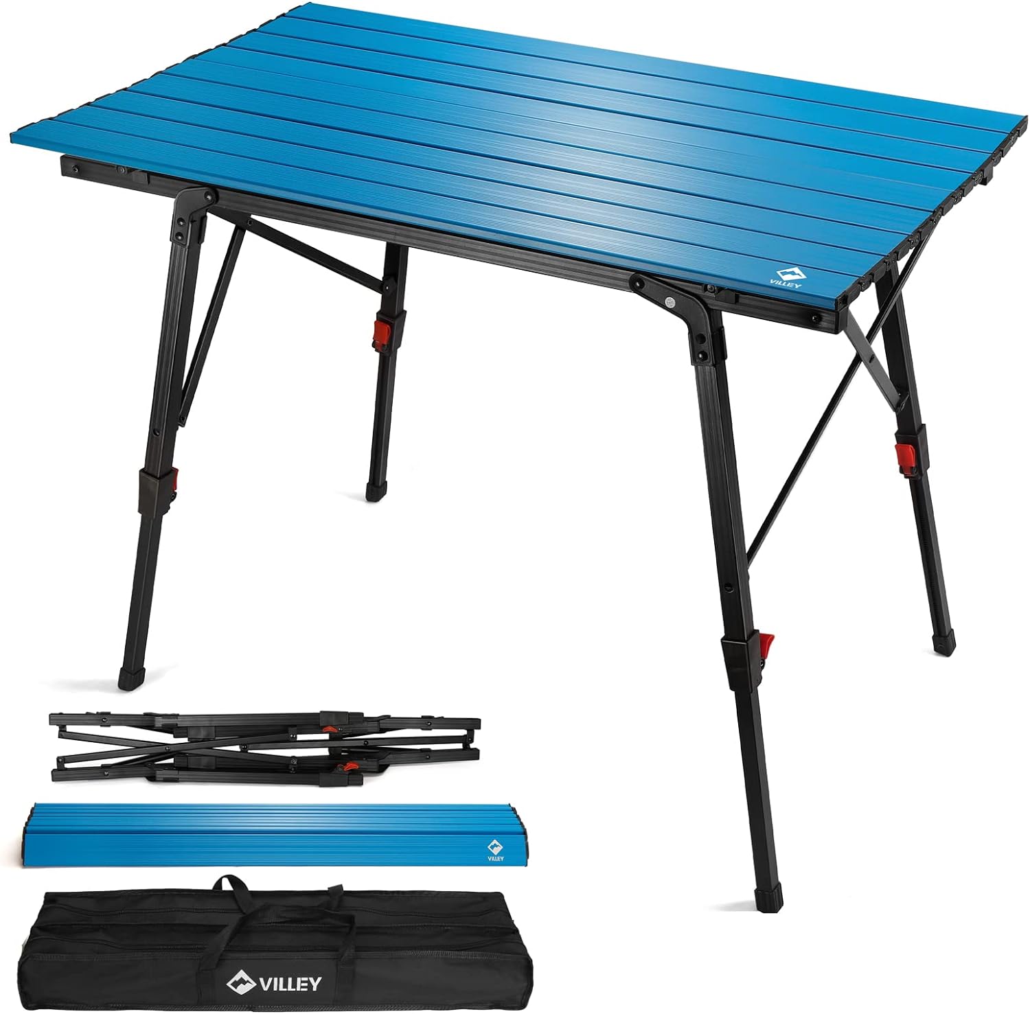 Adjustable Aluminum Camping Table by VILLEY