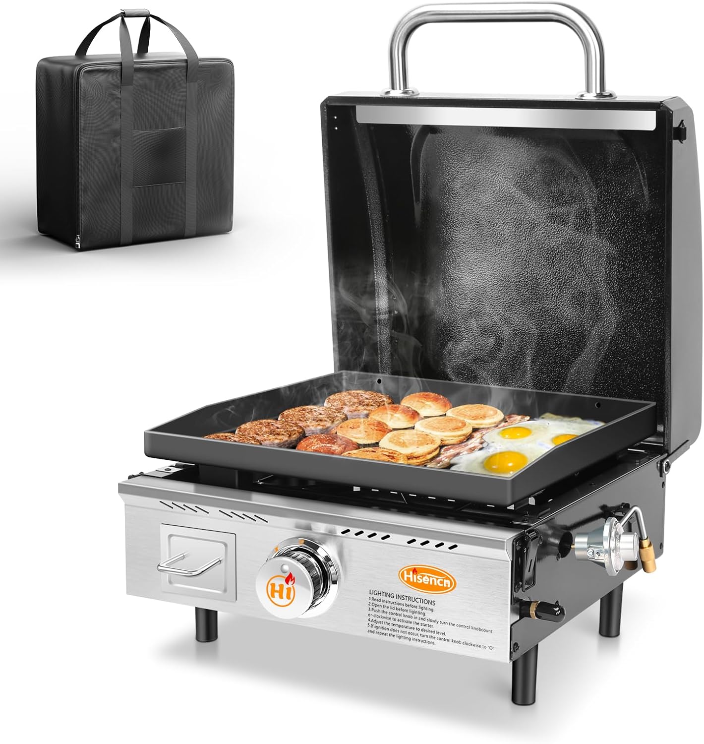 Hisencn Portable Flat Top Grill - Perfect for Outdoor Cooking