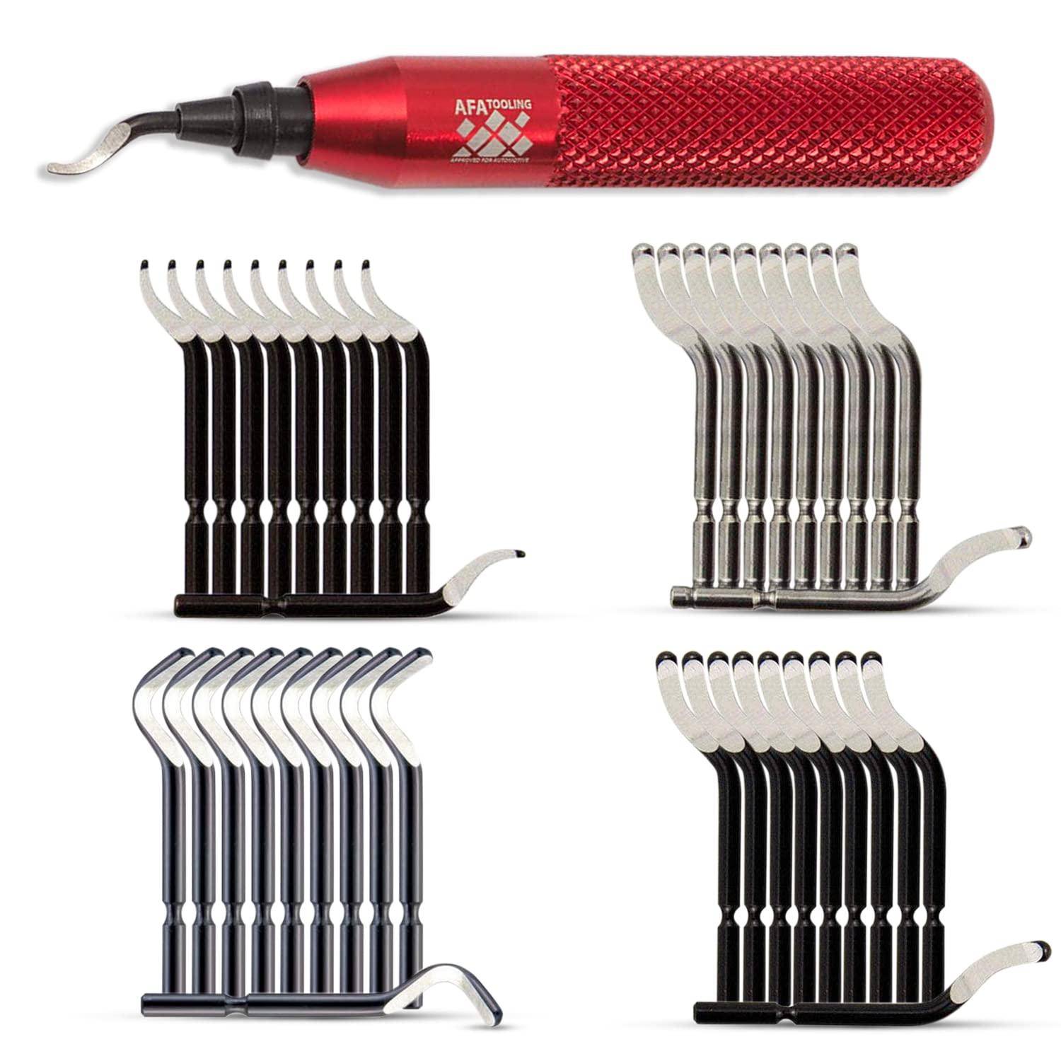 Deburring Tool with 41 High Speed Steel Blades for Metal & PVC