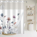 Waterproof Watercolor Floral Shower Curtain
