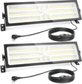 Linkable LED Shop Light 2 Pack - 100W 15000LM Bright Garage Lighting