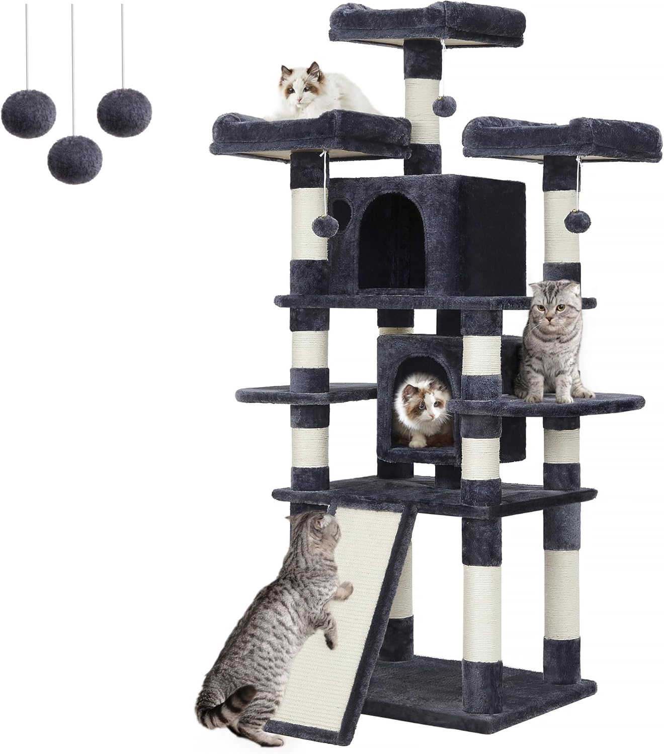 Feandrea 67 Inches Multi-Level Cat Tree for Large Cats