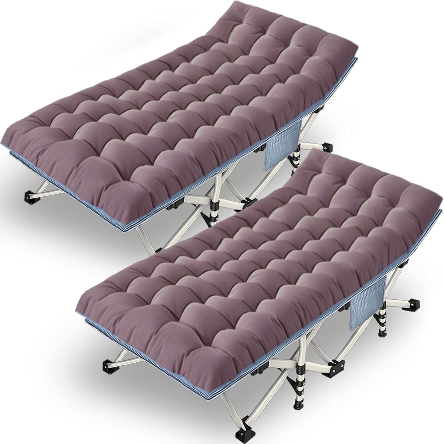 XXL Camping Cot 2 Pack Oversized Folding Cot for Adults