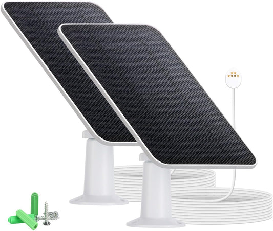 Solar Panel Charger for Google Nest Camera - 2 Pack with 13Ft Cable